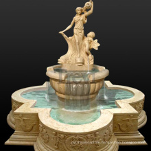 Good Prices Large Female Woman Statues Marble Real Stone Water Fountain for Garden Pool Sale